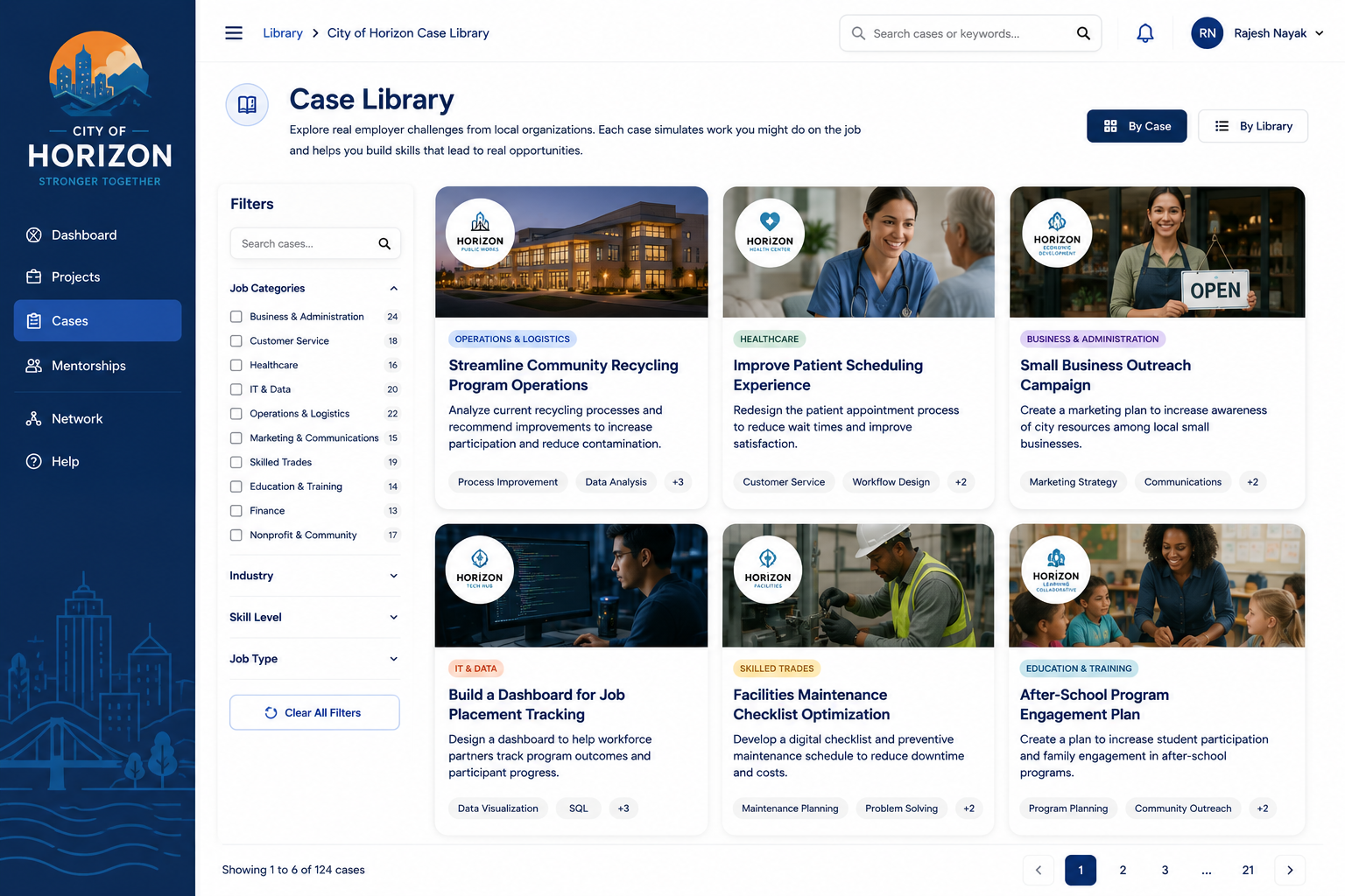 City of Horizon workforce challenge library example