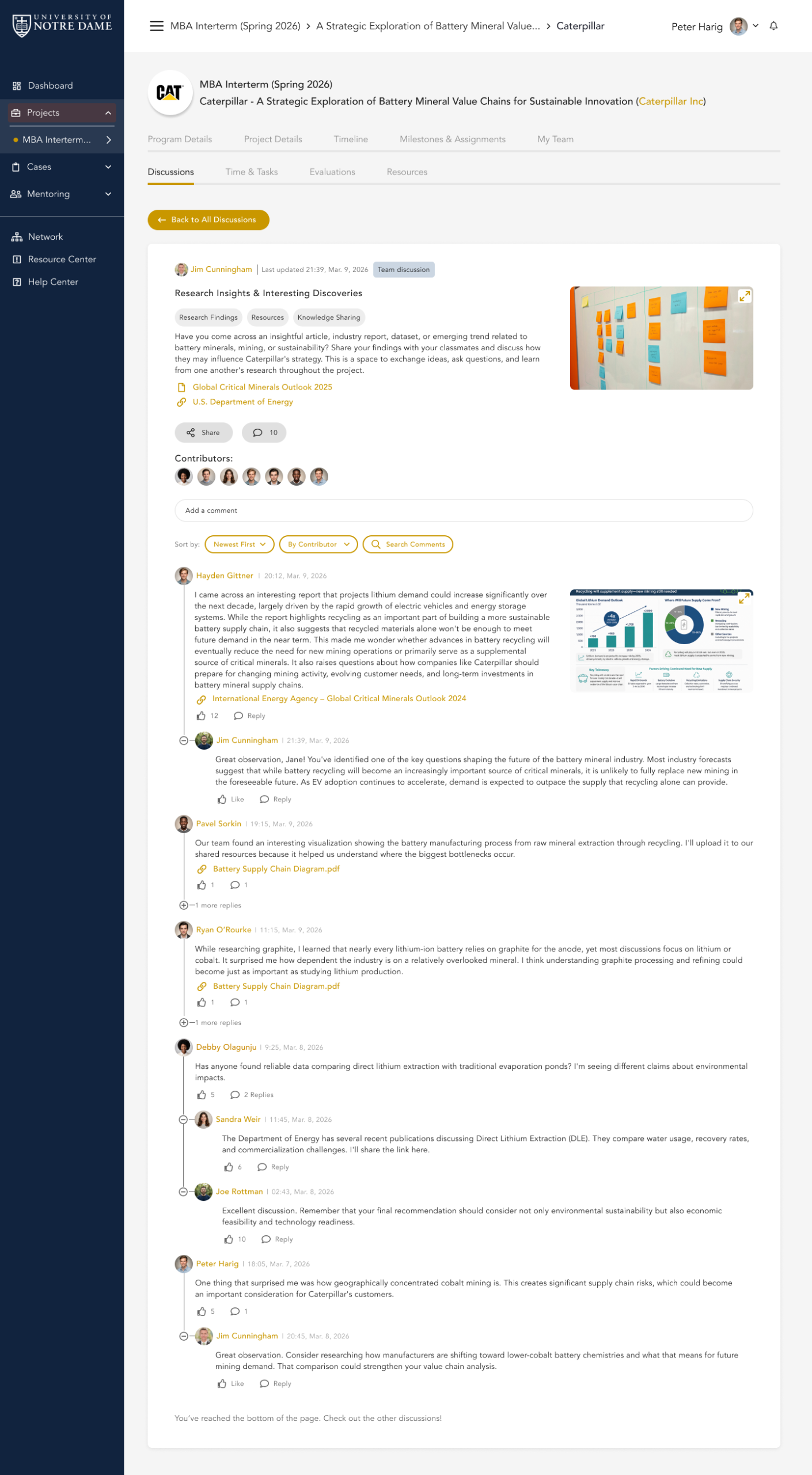 Threaded discussion with comments in CapSource