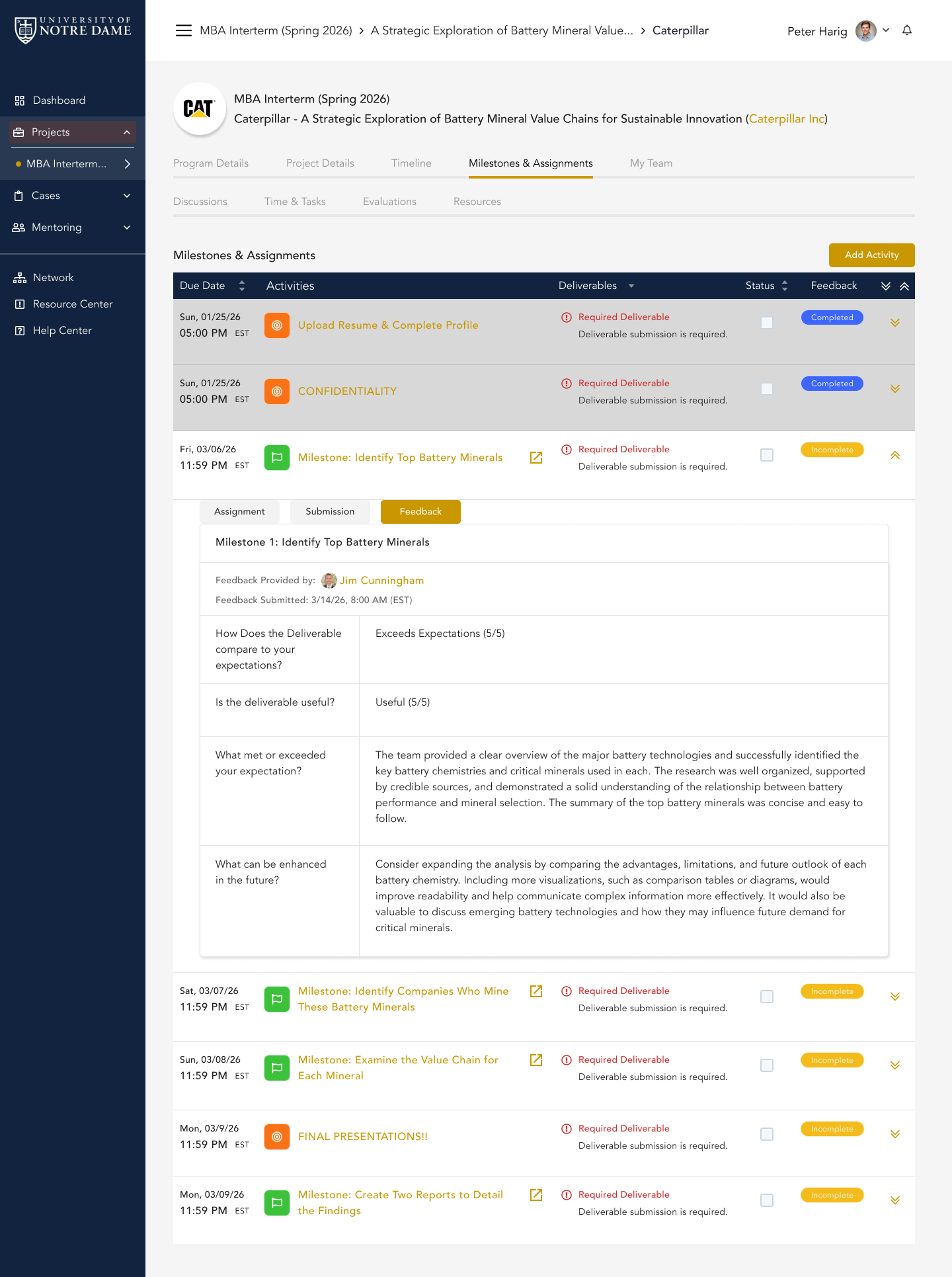 Feedback and evaluation in CapSource